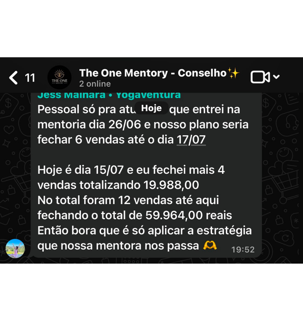Depoimento de advogada - print de conversa